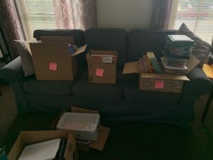 These are boxes I put together of supplies for this year’s Good Grief Summer Camp. These boxes are full of arts and crafts, books, and so many activities for kids ages 6 to 18. I also made binders for the camp counselors that included schedules and ice breaker ideas.  
