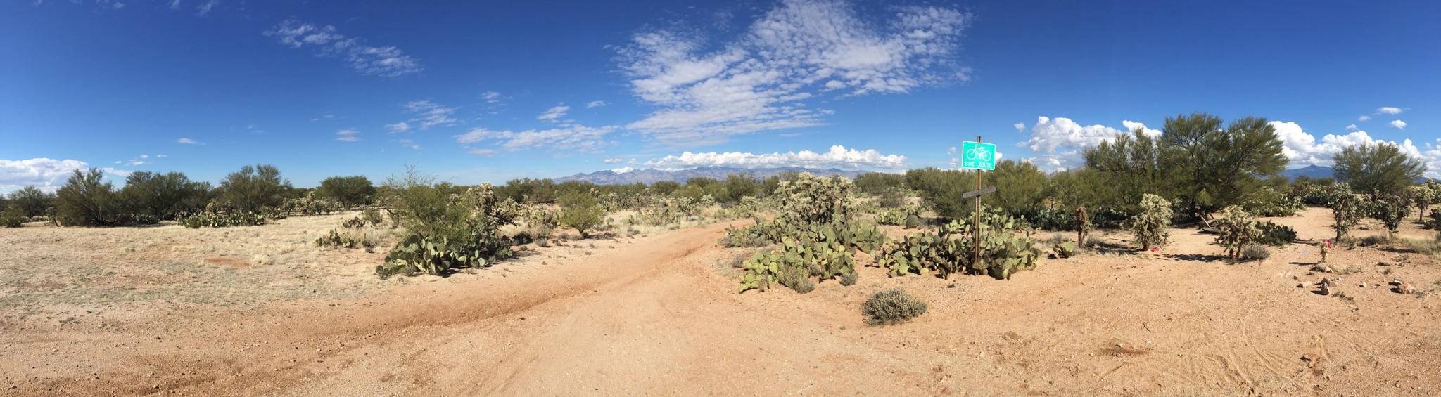 pano view of trail