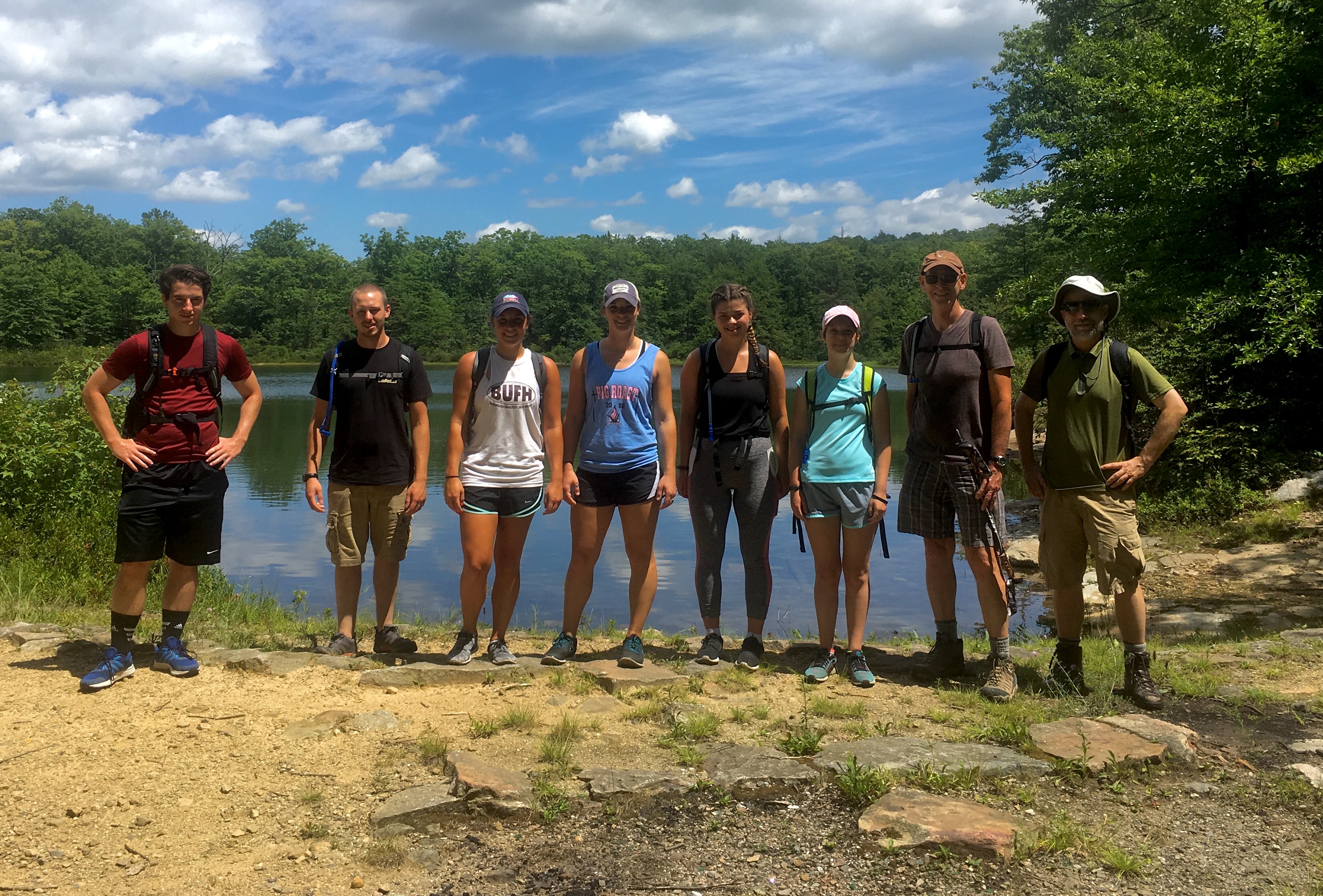 The EP NEPA crew with Biology Faculty Specialist Vince Marshall (right) and EP 2015 alumni Gabby Prezkop and Marissa D'Avignon (2nd and 3rd from left, respect.)