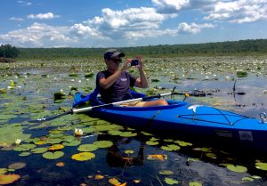 Alec documents the state of the pond