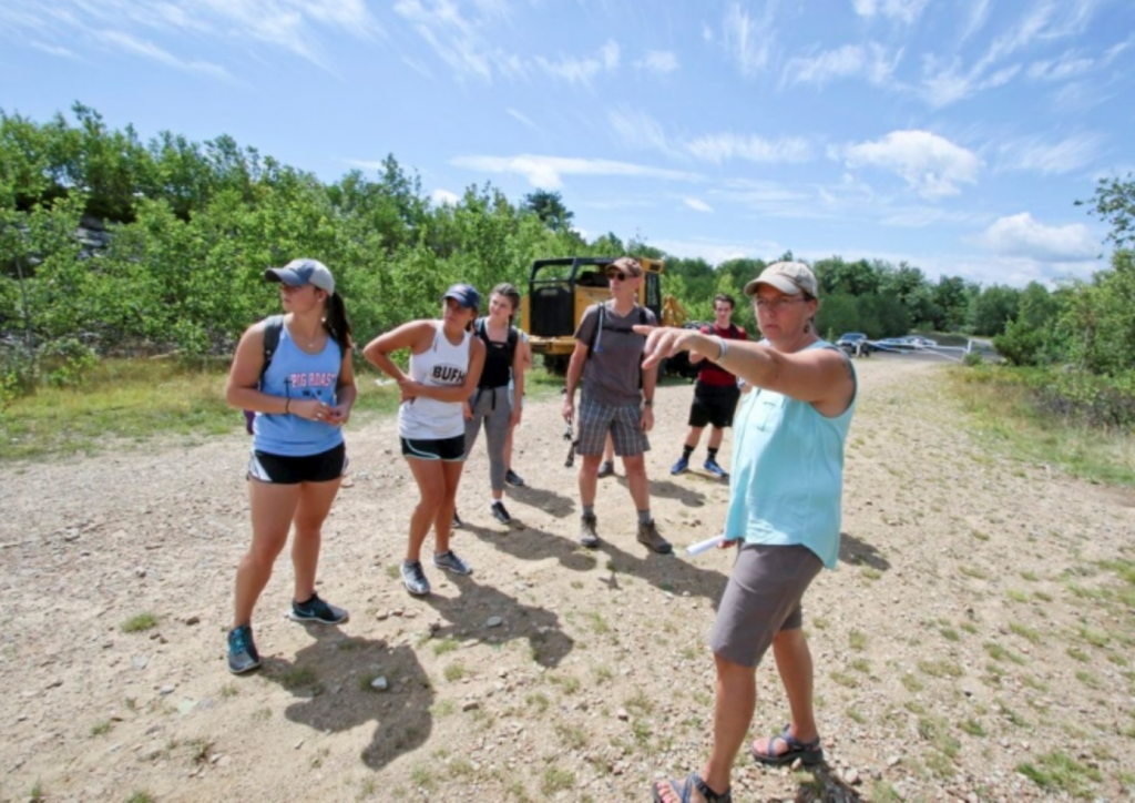 Jenny Case describes the history of the Eales Nature Preserve (photo courtesy of Michael Mullen, Times-Tribune)