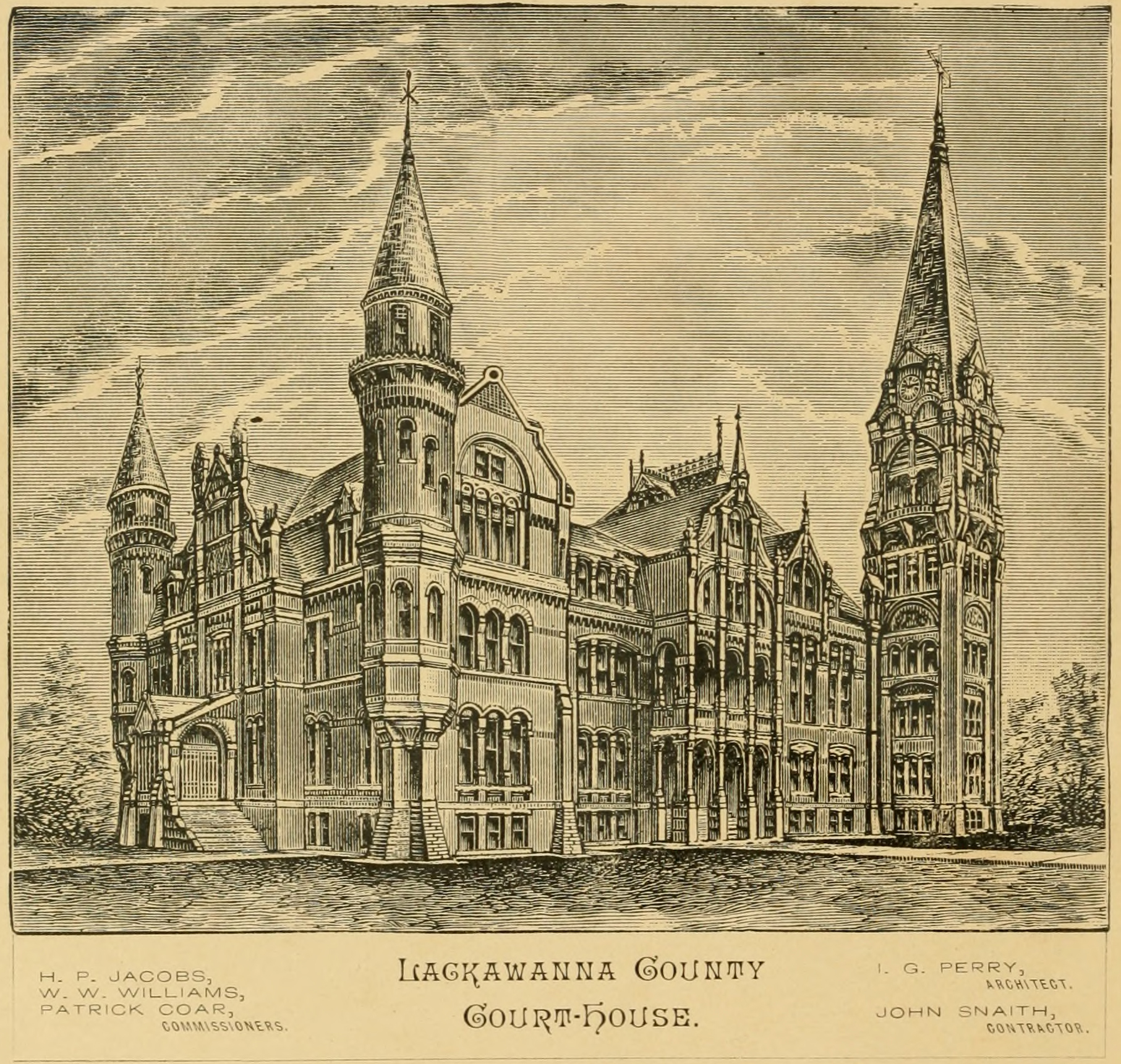 Proposed Lackawanna County Courthouse, 1882