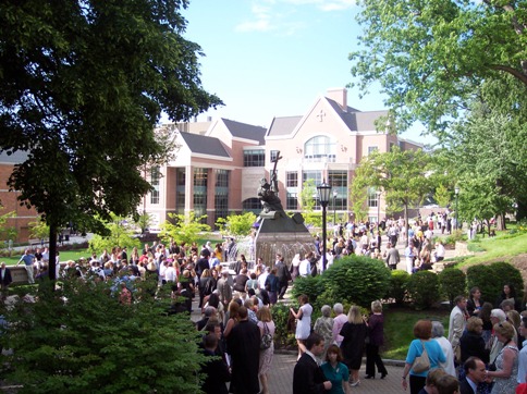 Commencement festivities on campus