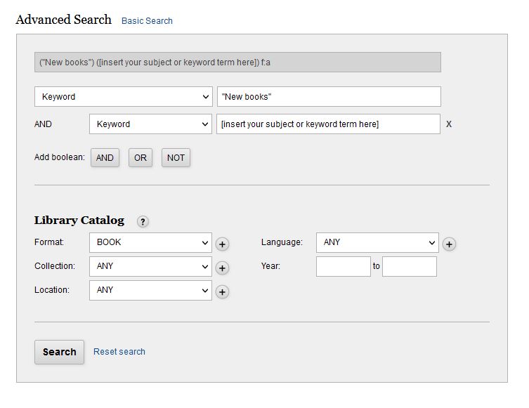 WML Catalog Advanced Search Box 