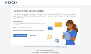 EBSCO Personalize your account webpage